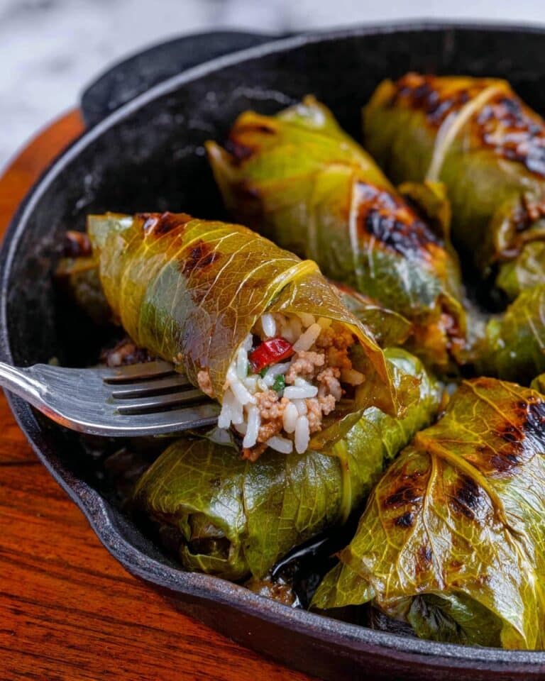 Meat & Rice Stuffed Leeks Recipe