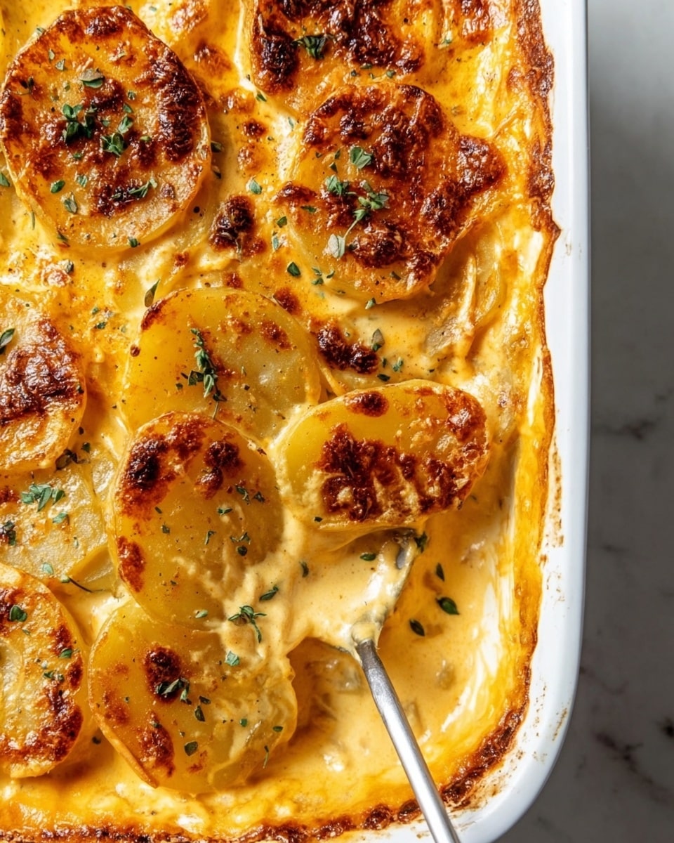 Dad’s Creamy & Cheesy Au Gratin Potatoes Recipe - Recipe Image