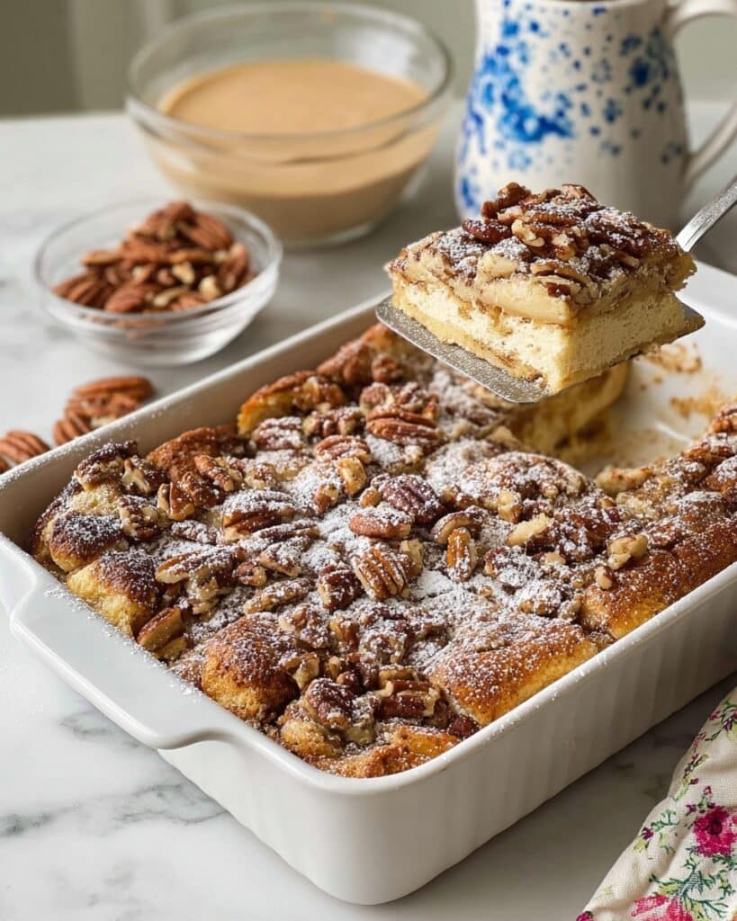 Overnight French Toast Casserole with Maple Cinnamon Whipped Cream Recipe