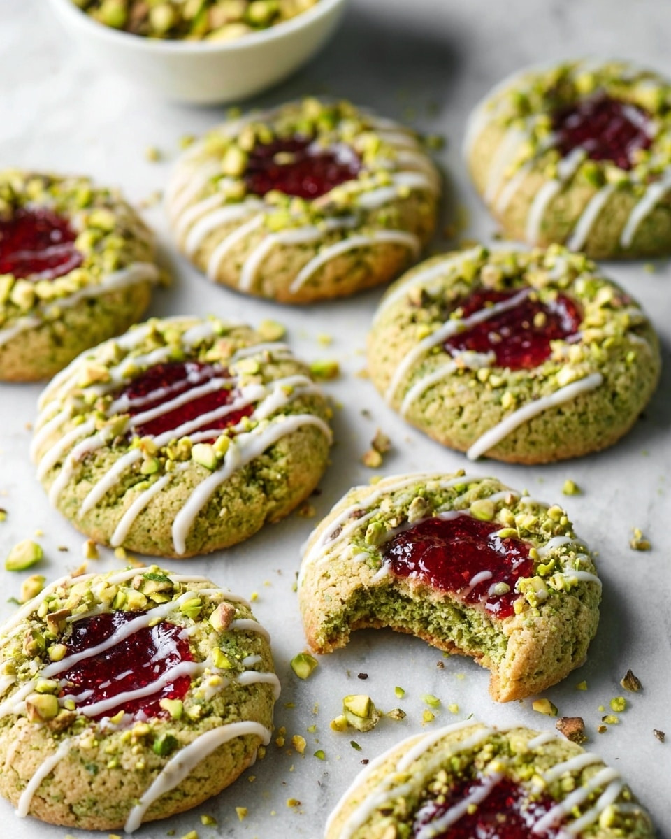 Pistachio & Cardamom Jam Thumbprint Cookies Recipe - Recipe Image