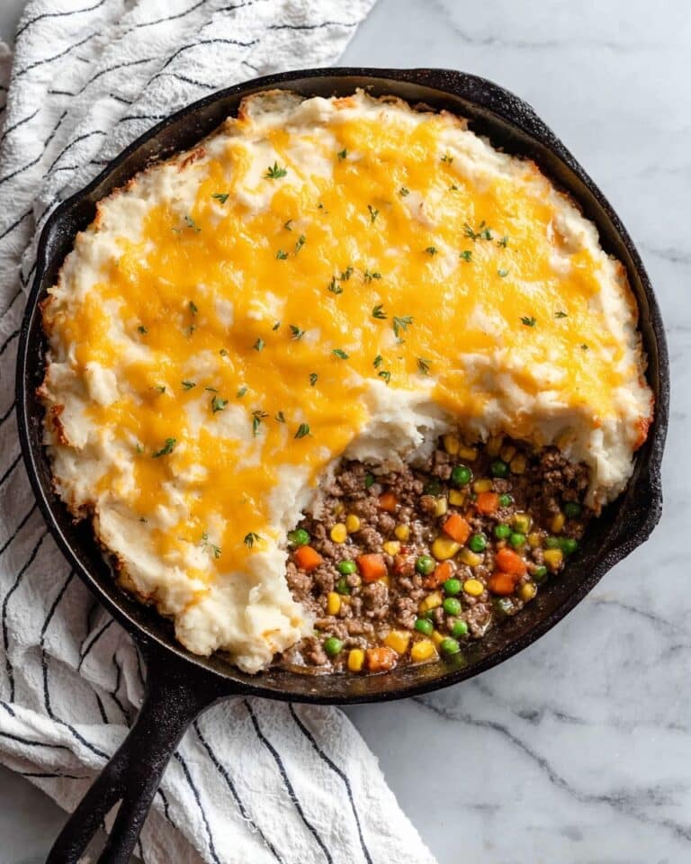 Cottage Pie (Shepherd’s Pie) with Beef, Sausage, and Vegetable Mashed Potatoes Recipe