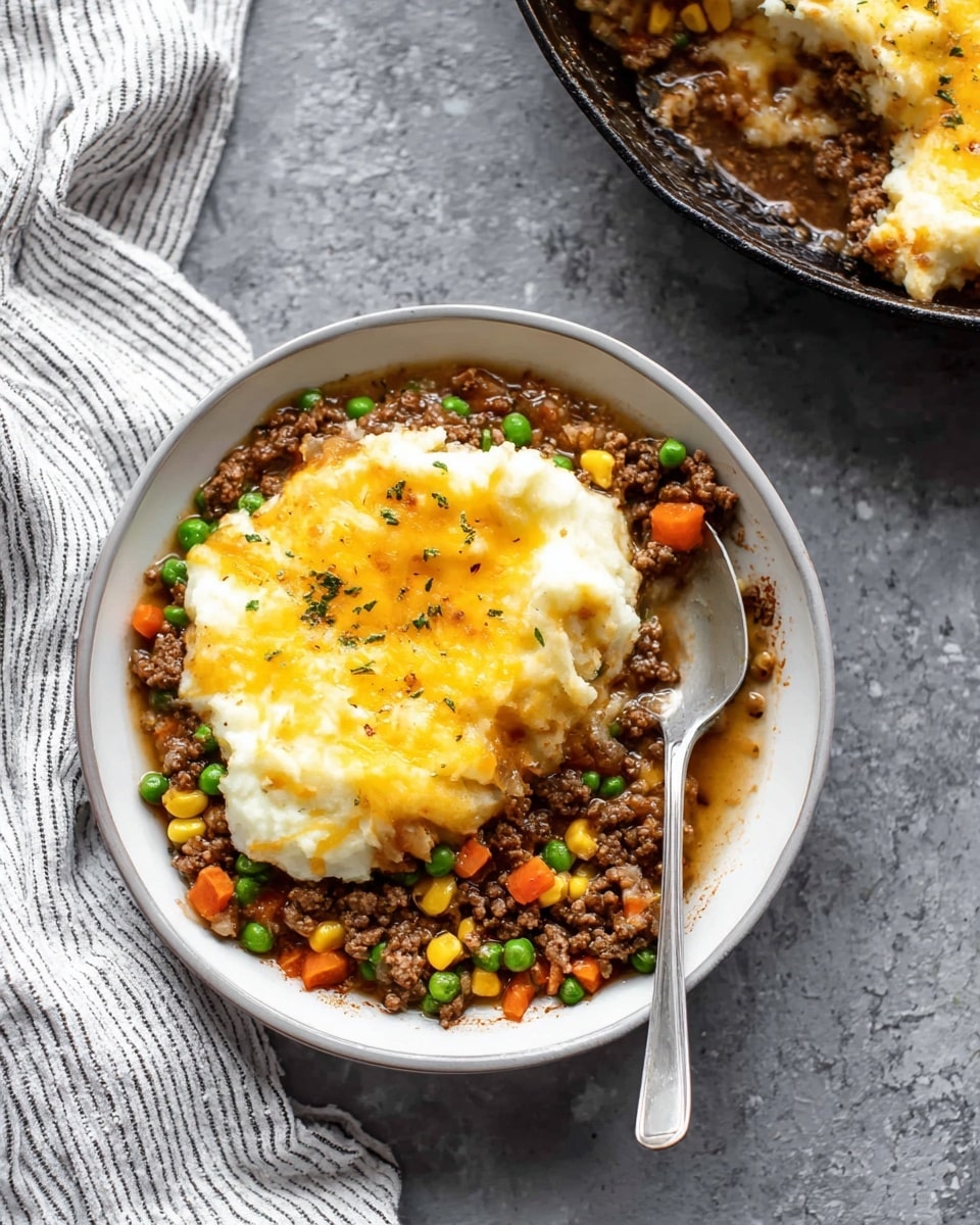 Cottage Pie (Shepherd's Pie) with Beef, Sausage, and Vegetable Mashed Potatoes Recipe - Recipe Image