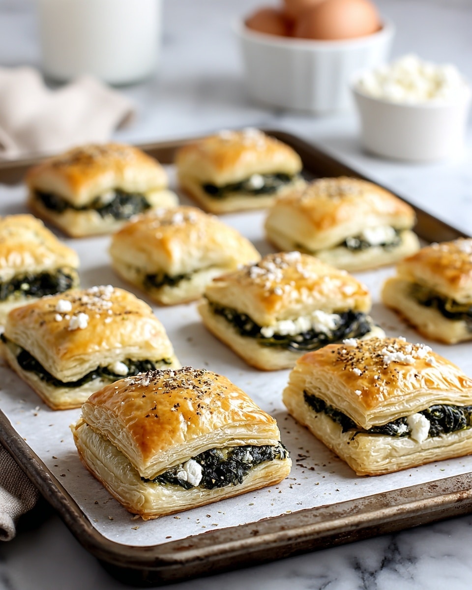 Spinach and Feta Puff Pastry Bites Recipe - Recipe Image