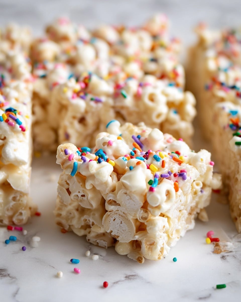 Funfetti Marshmallow Protein Popcorn Treats Recipe - Recipe Image