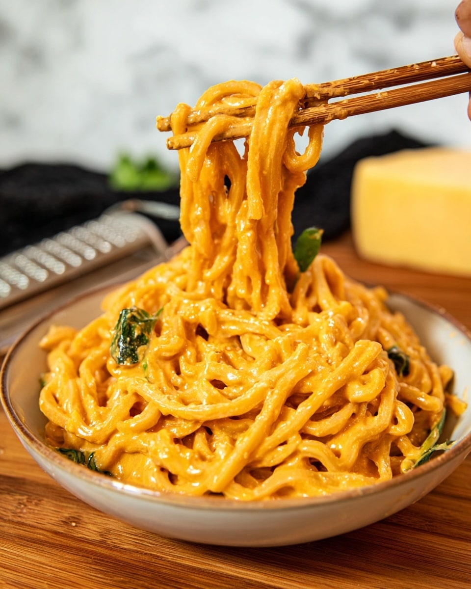 Creamy Gochujang Udon Noodles Recipe - Recipe Image