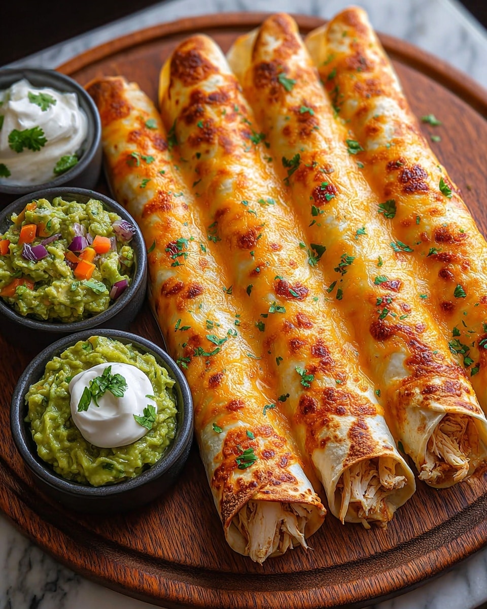 Crunchy Oven-Baked Chicken Taquitos Recipe - Recipe Image