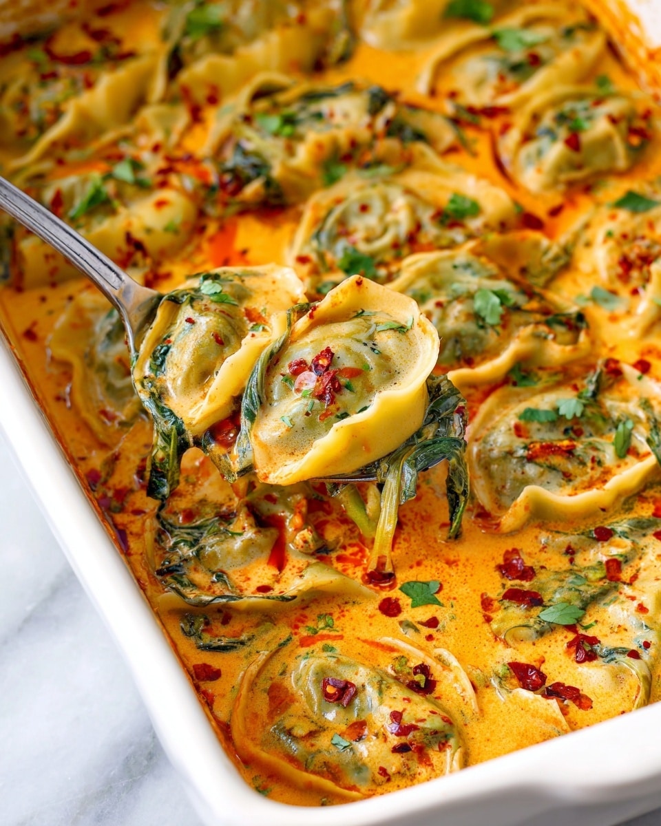 Vegan Baked Dumplings with Red Curry Sauce Recipe - Recipe Image