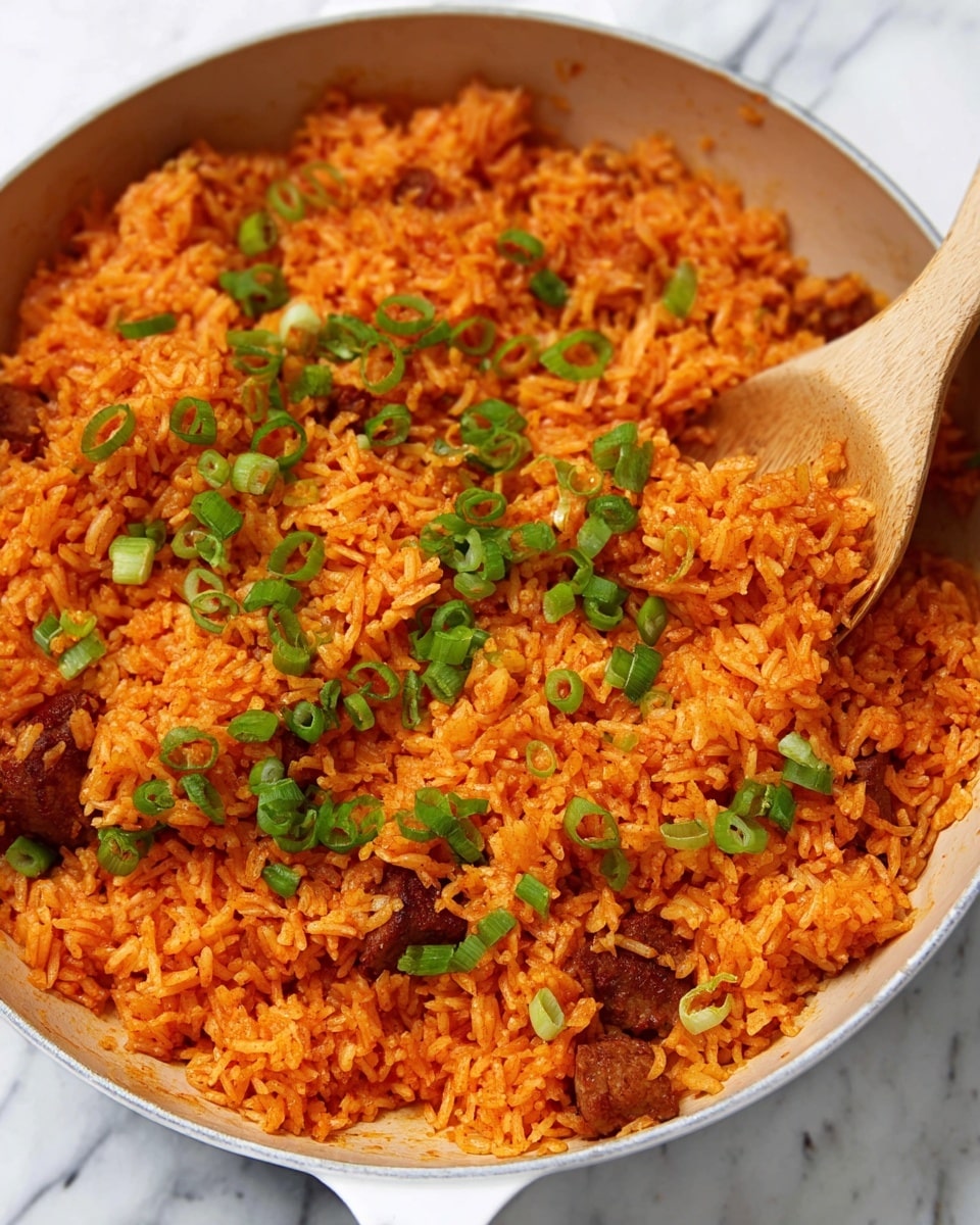 Vegan Red Rice with Sausage and Hot Sauce Recipe - Recipe Image