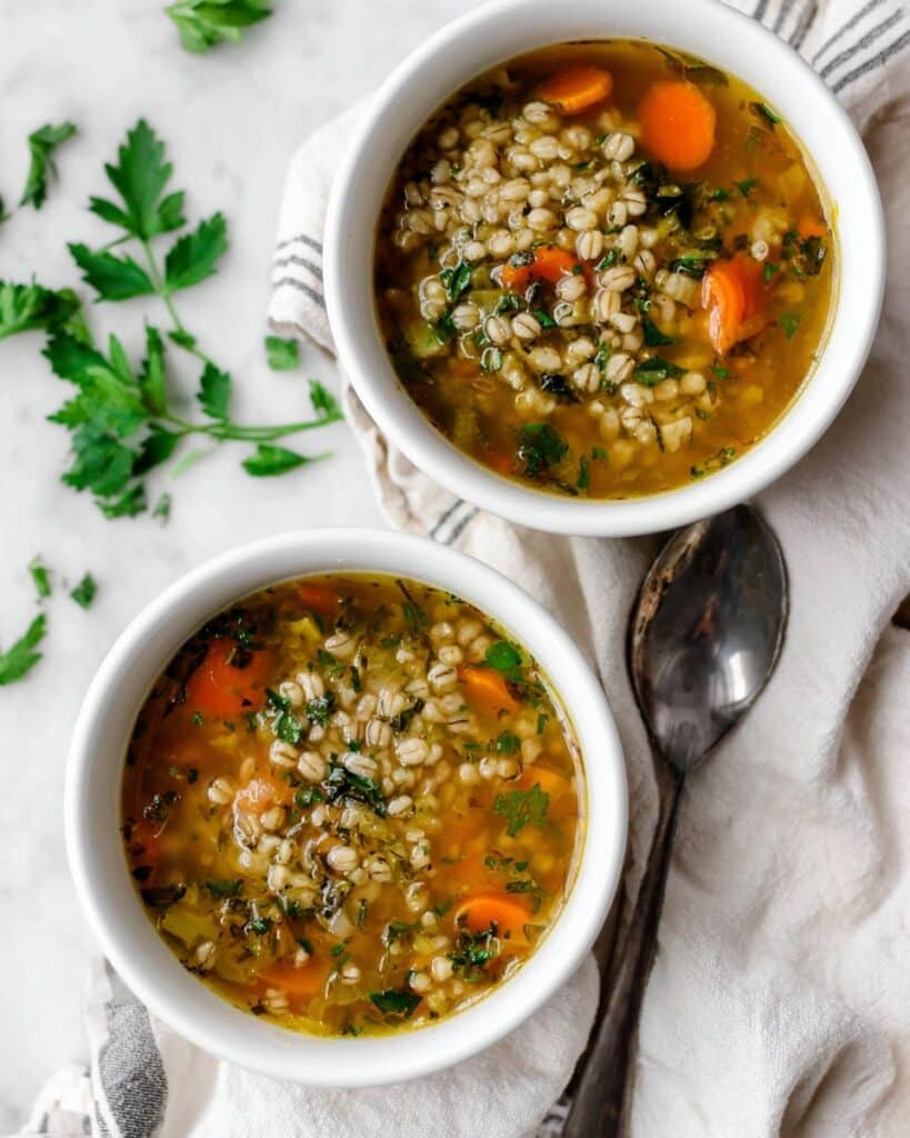 Vegan Beef Barley Soup Recipe
