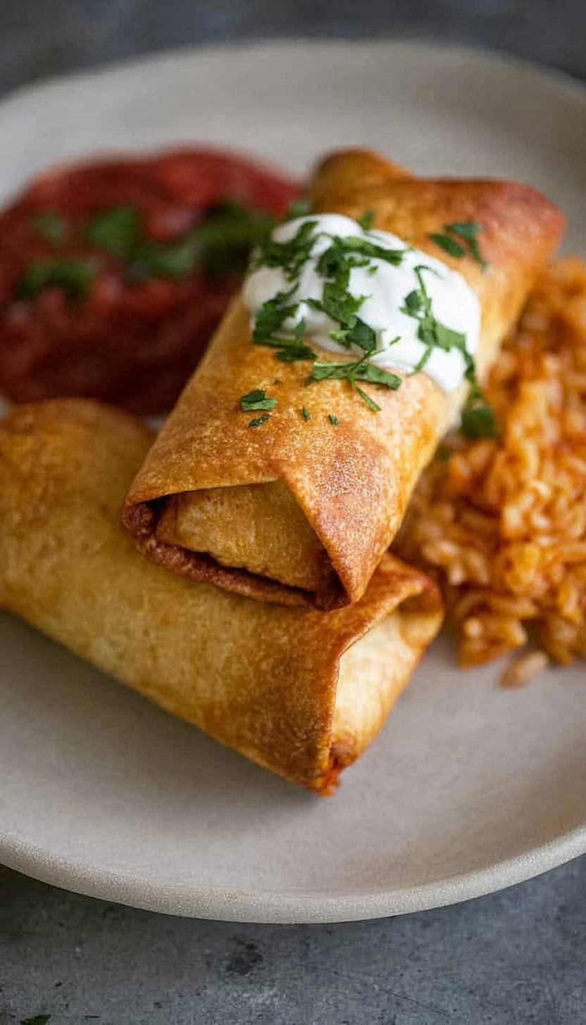 Chicken Chimichangas Recipe - Recipe Image