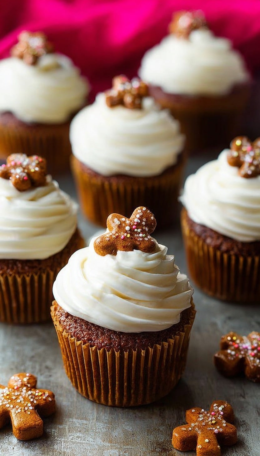 Gingerbread Cupcakes with Cream Cheese Frosting Recipe - Recipe Image