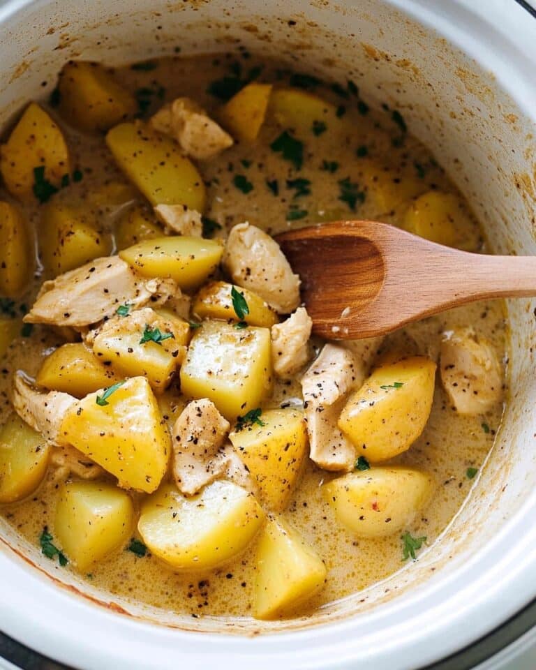 Garlic Parmesan Crockpot Chicken and Potatoes Recipe