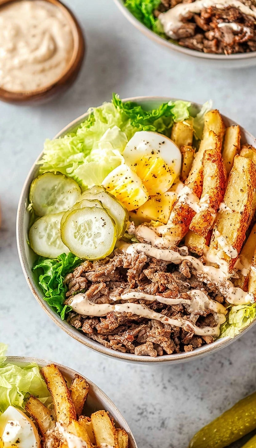 Burger Bowls with Smoked Paprika Spice Mix and Creamy Burger Sauce Recipe - Recipe Image