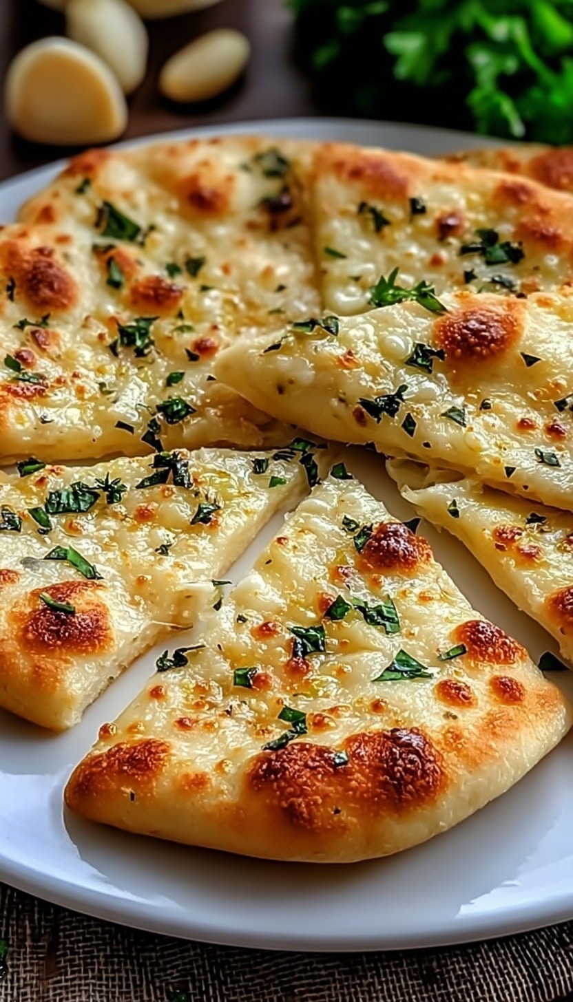 Garlic Keto Flatbread Recipe - Recipe Image