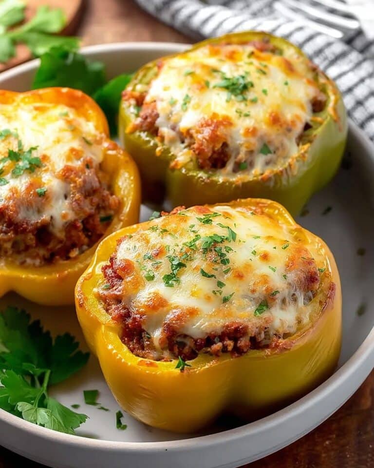 Keto Low Carb Stuffed Bell Peppers Recipe