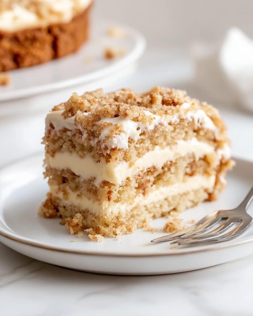 Apple Cinnamon Crumble Cake with Maple Glaze Recipe