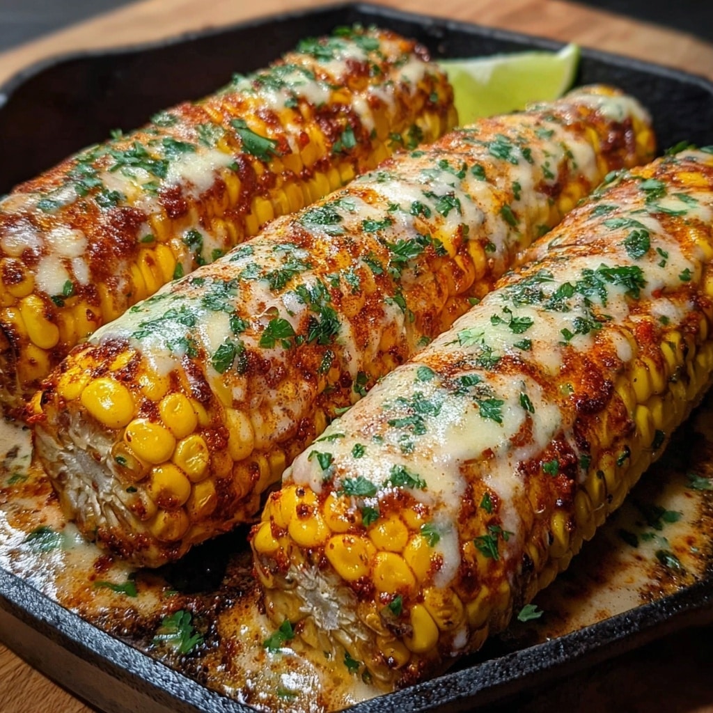 Spicy Creamy Cajun Corn on the Cob Recipe - Recipe Image