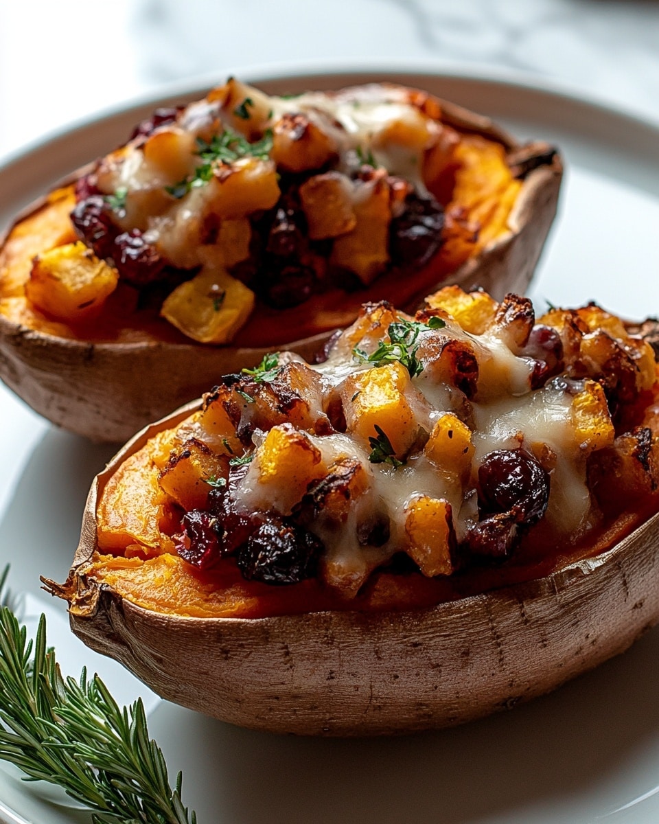 Cranberry Apple Twice-Baked Sweet Potatoes Recipe - Recipe Image