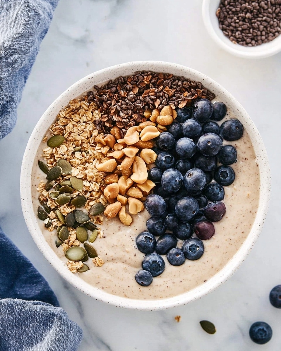 Creamy Vanilla Banana Smoothie Bowl with Oats and Hemp Seeds Recipe - Recipe Image