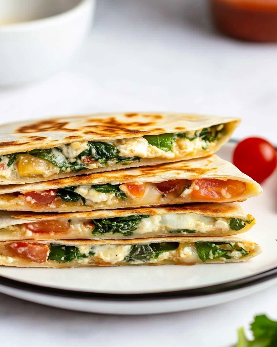 Mediterranean Spinach and Feta Quesadilla Recipe - Recipe Image