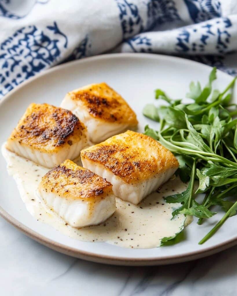 Pan Seared Cod with Tarragon Cream Sauce Recipe