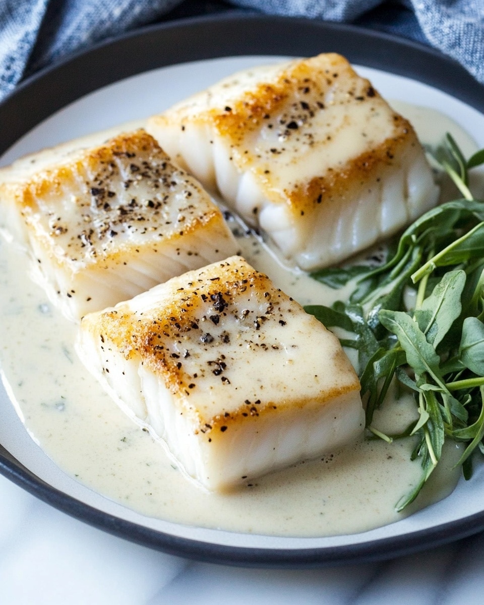 Pan Seared Cod with Tarragon Cream Sauce Recipe - Recipe Image