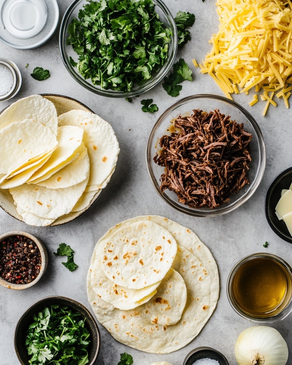 A white plate with a row of rolled, golden brown taquitos arranged side by side. The taquitos have crispy, textured shells and dark, slightly crispy ends. On top, there is a layer of shredded light green lettuce, followed by a layer of bright orange shredded cheddar cheese. Small pieces of red diced tomatoes are spread over the cheese. The entire dish is drizzled with white creamy sauce in thin lines across the length of the taquitos. Two lime wedges with green skin and light green flesh are placed at the top left and bottom right corners of the plate. The plate sits on a white marbled surface. photo taken with an iphone --ar 4:5 --v 7