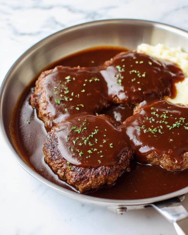 Simple Salisbury Steak Patties with Brown Gravy Recipe