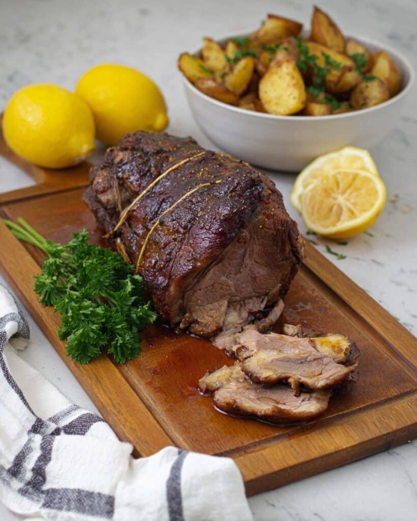 Slow Roast Greek Lemon Lamb With Potatoes Recipe