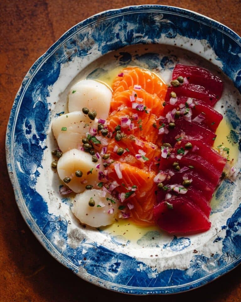 Sicilian Sashimi with Tuna, Salmon, and Capers Recipe