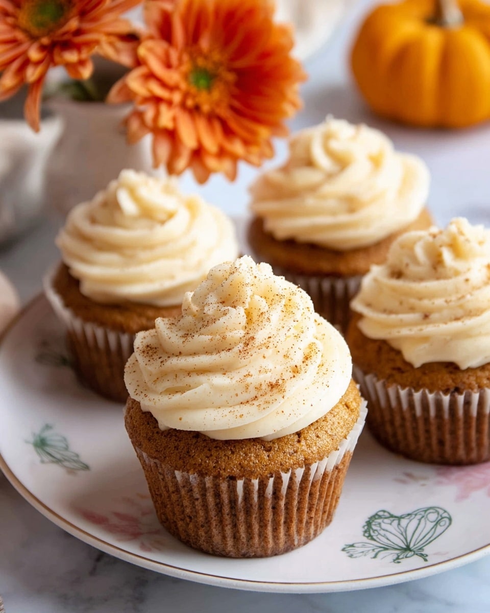 The Best Pumpkin Cupcakes with Cream Cheese Frosting Recipe - Recipe Image