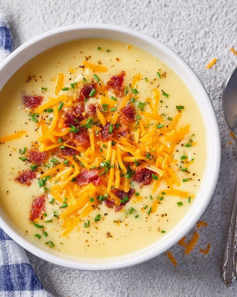 Hearty Cheddar Garlic Herb Potato Soup Recipe