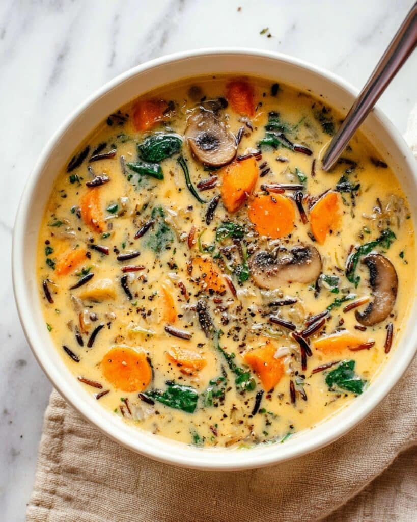 Cozy Autumn Wild Rice Soup Recipe