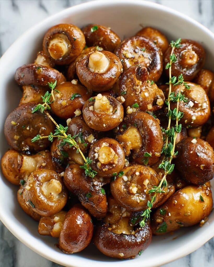 Roasted Mushrooms in Browned Butter, Garlic, and Thyme Sauce Recipe